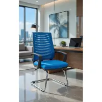 Xl Moebel Gmbh Bürostuhl mit Mesh-Rückenlehne und komfortabler Sitzfläche in Blau