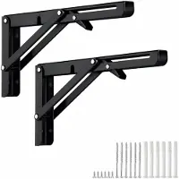Sonstiges 2er Set Klappkonsolen 600 mm Stahl Schwarz Schwerlast-Wandhalterung bis 100 kg faltbare Regalträger für Klapptisch Werkbank Balkon Küche Garage