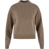 Fjällräven - Wollpullover - Övik Solid Jacquard Knit W Suede Brown für Damen aus Wolle - Größe XS - Braun