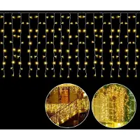 Salcar LED Lichterkette Eisregenvorhang 8 Beleuchtungsmodi, Timer, Spritzwassergeschützt, 9m 450 LED Lichterkette Warmweiß