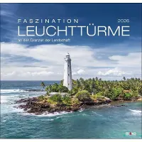 Merkloos Insel-Leuchtturm-Kalender 2026 – 12 farbige Bilder