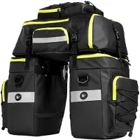 Sonstiges Fahrradtasche 3-in-1 65L Wasserdicht Gepäckträgertasche Rucksack Umhängetasche mit Regenschutz Grün