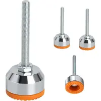 Merkloos Maschinenfüße höhenverstellbar M8, 4 Stück, 40 mm Durchmesser, für Werkbänke