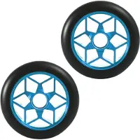 Merkloos Set mit 2 Stunt-Scooter-Rädern - 110 mm - Blau