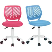 Dripio 2er-Set Kinder-Bürostuhl, höhenverstellbar, ohne Armlehnen, modern