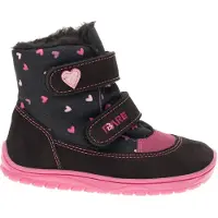 FARE BARE FINKY – Kinder-Winterstiefel, wasserdicht, schwarz-rosa – Größe 26