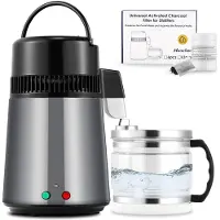 OEM Wasserdestilliergerät 4 L, 750 W, Edelstahl 304, dunkelgrau