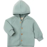 Engel - Kinder Kapuzenjacke mit Holzknöpfen - Wolljacke Gr 110/116 türkis