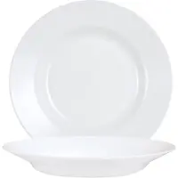 Arcoroc Universal/Everyday Unterteller, 14 cm Hartglas, weiß, spülmaschinenfest – robust & zeitlos, 6er Set