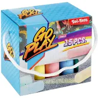 Toi-Toys Chalky Chalk Sidewalk Chalk -15St In Box +