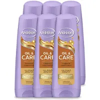 Unilever 6 x Andrélon Oil & Care Conditioner für trockenes und krauses Haar 200 ml - Vorteilspackung - 6 Stücke
