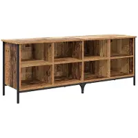 vidaXL Schuhschrank Altholz 131 x 35 x 50 cm Verbundholz und Eisen