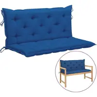 vidaXL Gartenbank-Auflage Blau 120x(50+50)x7 cm Oxford-Gewebe