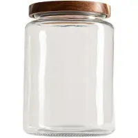 Homla WOODLY-Behälter mit Akazienholz-Deckel, groß, 4 l