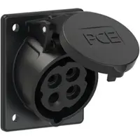 Pce 414-7 CEE-Anbausteckdose schräg (70x85mm) 16A 4p 7h IP44/IP54 4147