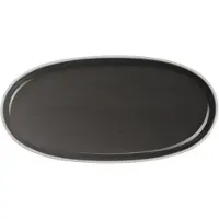 Asa selection Aperitif-Teller Semana Oval Caviar Anthracite 20 x 10 cm