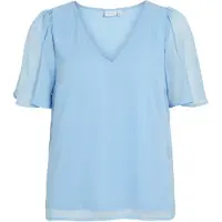 Vila T-Shirt "VIFALIA V-NECK S/S TOP - NOOS"