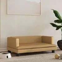 Merkloos Hundebett, braunes Samt, 80 x 45 x 30 cm
