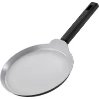 Swiss Haus , Flache Bratpfanne, 28 cm, mit ergonomischem, isoliertem und strukturiertem Griff, Silber