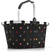 Reisenthel Einkaufskorb "carrybag", bunt (dots), B:48cm H:29cm T:28cm, Polyester, Einkaufskörbe, Einkaufskorb, Standfüße, ummantelter Griff zum Umklappen, Innentasche Reißverschluss