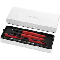 Pelikan Tintenroller Füllhalter & Roller Jazz Noble Elegance im Set, Red