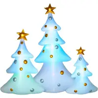 StarTech.com Aufblasbarer Weihnachtsbaum - Weihnachtsdekoration für draußen - LED-Beleuchtung - 3-teilig - 2,1 m - Für Garten und Rasen