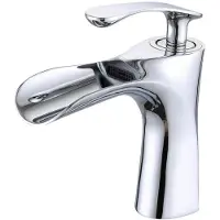 Sonstiges Waschbecken Wasserfall Armatur Silber Chrom Messing 1 Loch Heiß Kalt LK1004CG