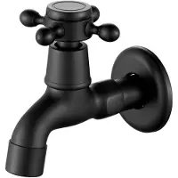 Sonstiges Wasserhahn Wandmontage G1/2 Schwarz Nur Kaltwasser Messing