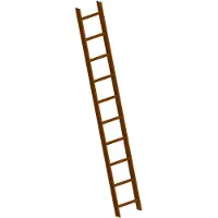 Layher 1051 Dachleiter nussbraun 10 Sprossen