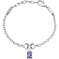 Morellato - Charming steel bracelet with purple zircon Drops SCZ1370