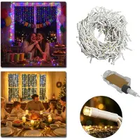 NaiZy LED Eisregen Lichtdekoration 20M 800LED, bunt, 8 Lichtmodi, synchron verbindbar, stimmungsvolle Dekobeleuchtung für Feste