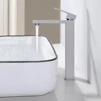 Arcora Waschtischarmatur Einlochmontage Edelstahl Gebürstetes Nickel