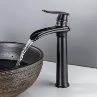 Sonstiges Waschtischarmatur Wasserfall Schwarz Messing Hoch Retro Einhebel Mischbatterie Antik ORB Gebürstet