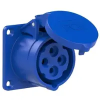 Pce 314-9tt CEE-Anbausteckdose gerade (70x70mm) 16A 4p 9h IP44/IP54 TT 3149tt