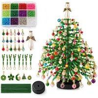 OEM Bastelset: Weihnachtsbaum aus Perlen, bunt, 180 g