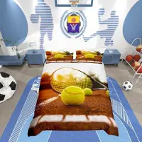 Merkloos 3D-Tennisball-Bettwäsche-Set für Sportbegeisterte