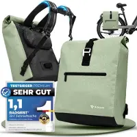 RADGEIST Fahrradtasche für Gepäckträger I Gepäckträgertasche & Rucksack I Fahrradtasche für Damen & Herren I Umhängetasche & Gepäcktasche für Fahrrad 20L Mint – Fahrradtasche mit Rucksackfunktion