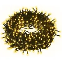 Peviasot LED Lichterkette 20M 200LEDs mit 8 Modi für Innen Weihnachten Party Garten Bedienung Funkelnder Sterneffekt Deko Warmweiß