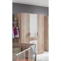 Wimex Keiderschrank Drehtürenschrank Cariba sanremo eiche weiß 135cm