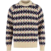 Fjällräven - Övik Jacquard Knit - Wollpullover Gr M beige