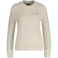 Gant für Damen. 4800200 Klassischer beiger Pullover (XL), Lässig, Baumwolle