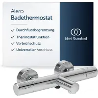 Ideal standard Alero Badethermostat Aufputz, Auslaufhöhe 163 mm – Chrom