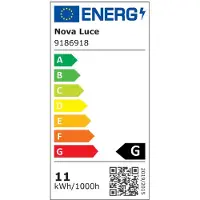 Nova Luce PERLA LED Pendelleuchte Chrom 11W Warmweiss 150x10cm 9186918