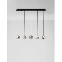 Nova Luce Nove Luce LED Pendelleuchte IFOS, Schwarz, Chrom, 25 Watt, 1341lm, Warmweiß,