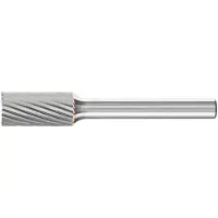PFERD Hartmetall-Frässtift mit 6-mm-Schaft, Zylinderform ZYA-S, mit Stirnverzahnung, Zahnung 3