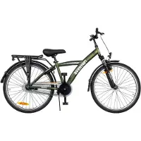 Aventuri Roady 3.0 Jungenfahrrad 24 Zoll, Kinderfahrrad für 8 bis 12 Jahre, 1 Gang, Dunkelgrün