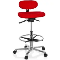 Dripio Bürodrehstuhl Work MF, rot, Stoff, höhenverstellbar, mit Rollen