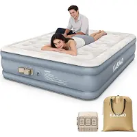 Merkloos Luftmatratze Doppelbett Schlafmatratze Gästebett - 195 x 148 x 40 cm - Mit Akku-Pumpe - Mit Tragetasche - Für Zuhause und unterwegs