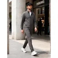 Tommy Life Herren Sweatshirt mit Reißverschlusskragen und Hose Set