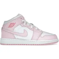 Jordan 1 Mid Pink Foam Fire Red (GS) - EU 38